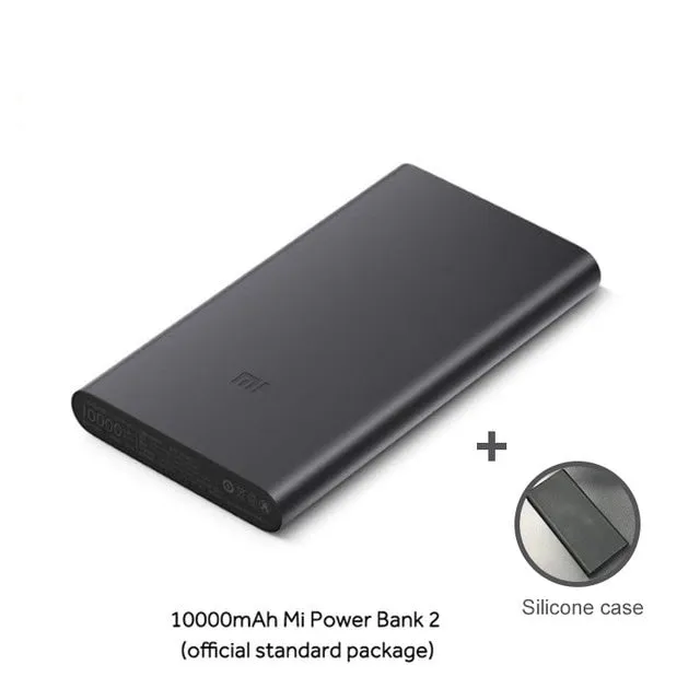 10000mAh Xiaomi Mi Power Bank 2i External Battery Bank 18W Quick Charge Powerbank 10000 PLM09ZM with Dual USB Output for Phone