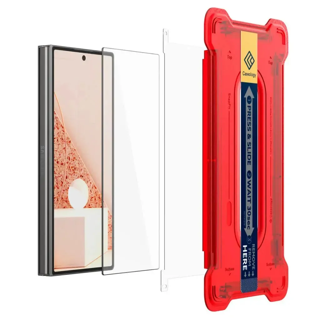 [2 Pack] Caseology Galaxy Z Fold 6 Tempered Glass Snap Fit