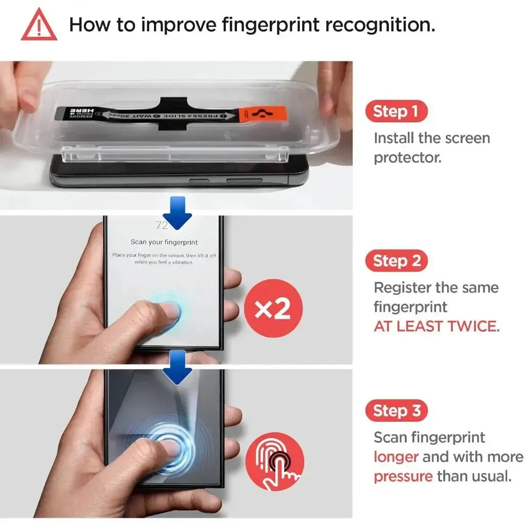 [2 Pack] Galaxy S24 Ultra Screen Protector Glas.tR EZ Fit