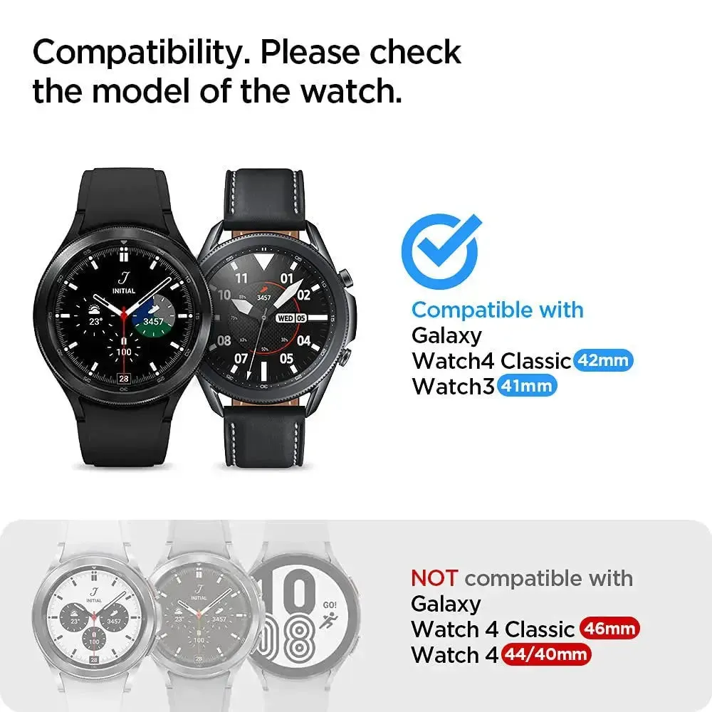 [2 Pack] Galaxy Watch 4 Classic (42mm) / Galaxy Watch 3 (41mm) Screen Protector Glas.tR EZ Fit