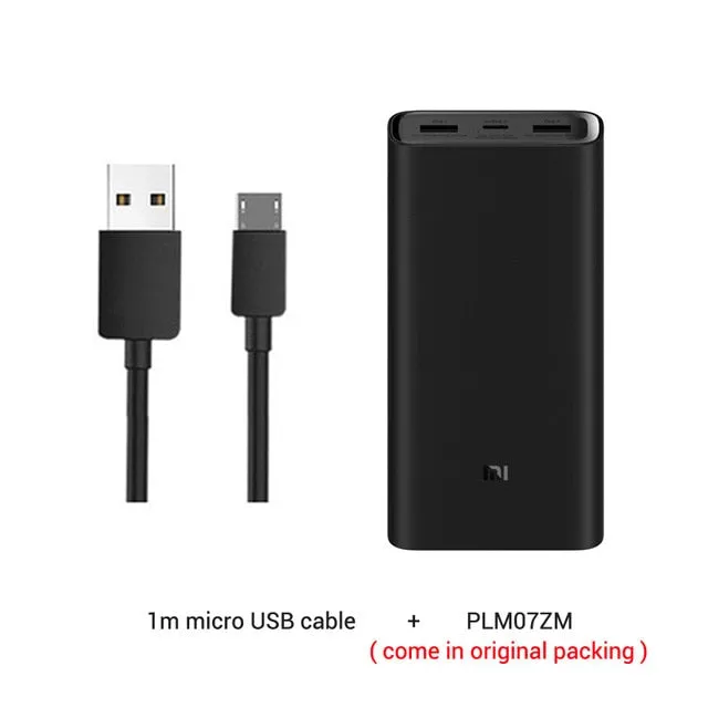 2019 NEW Xiaomi Power Bank 3 20000mAh Mi Powerbank USB-C 45W Portable Charger Dual USB Powerbank for Laptop Smartphone PLM07ZM