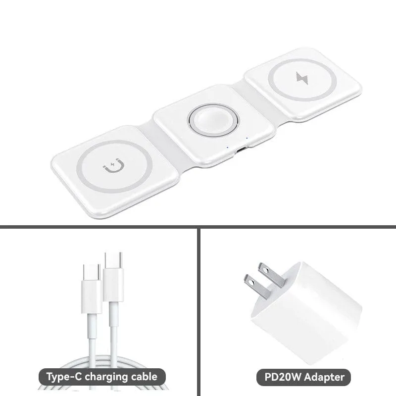 3 In 1 Foldable Wireless Charger with Plug