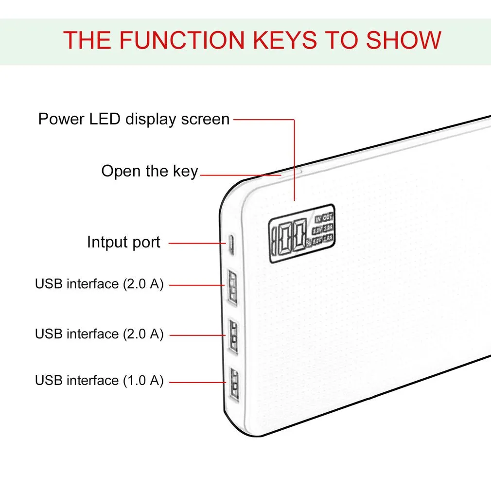 30000mAh Power Bank Portable quick Charge Power bank