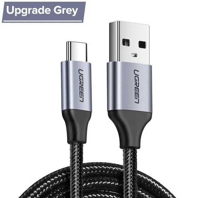 3A USB Type C 90 Degree USB C Cable for Samsung Galaxy S10 S9 Plus Xiaomi Mi 8 6 MAX 3 LG USB C Fast Charging Data Cable