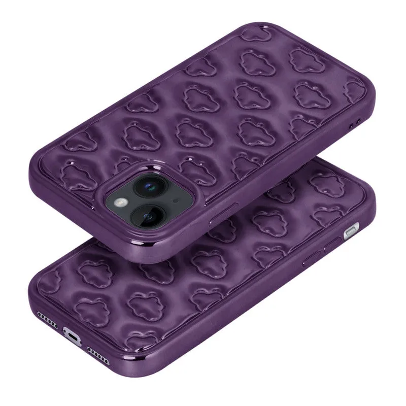 3D Cute Cloud Pattern Back Cover for Apple iPhone 15 Plus