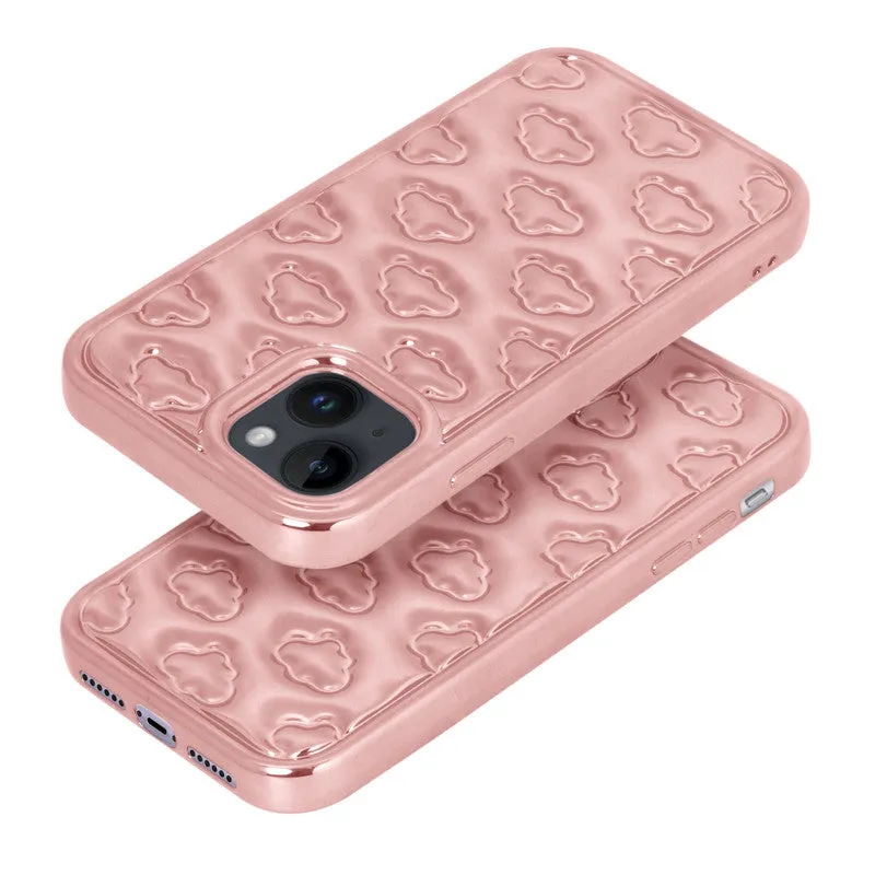 3D Cute Cloud Pattern Back Cover for Apple iPhone 15 Plus