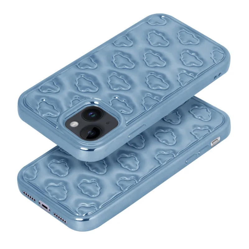 3D Cute Cloud Pattern Back Cover for Apple iPhone 15 Plus