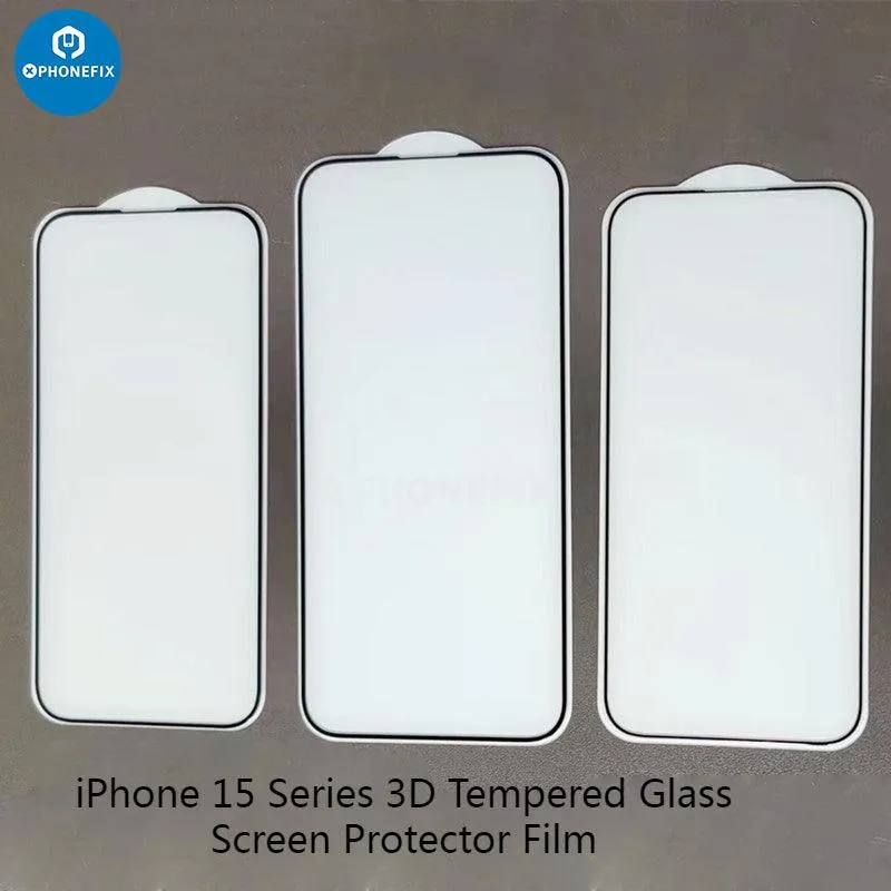 3D Tempered Glass Screen Protector Film For iPhone 15 Series