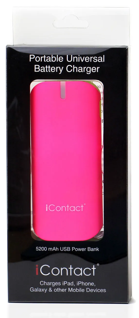 5200mAh Power Bank - Pink & Yellow