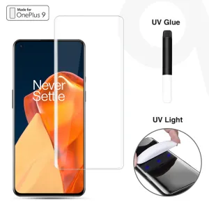 Advanced Border-less Full Coverage Curved UV OnePlus 9 Screen Protector Tempered Glass