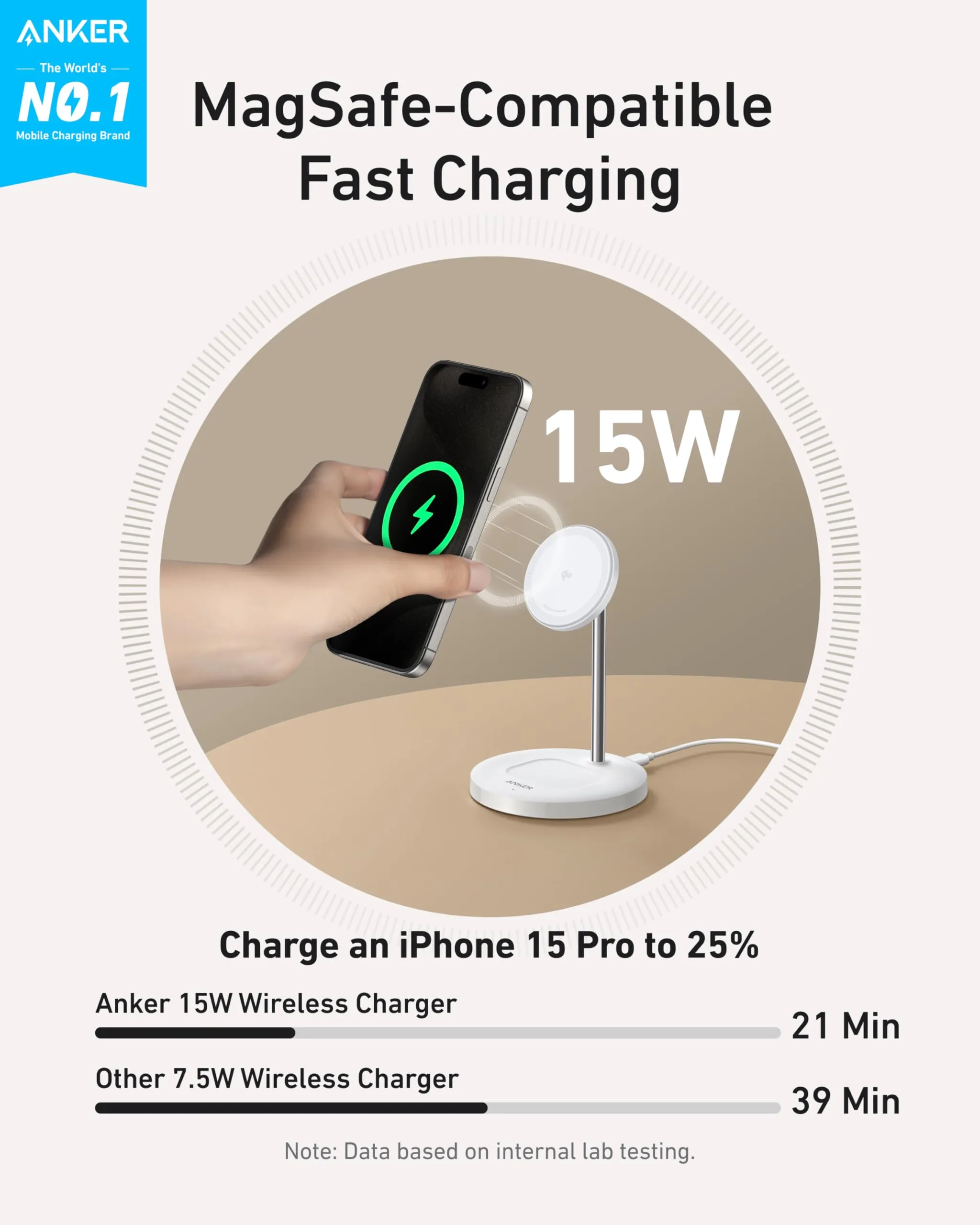 Anker MagGo Wireless Charger (2-in-1, Stand) | Exclusive Livestream Offer