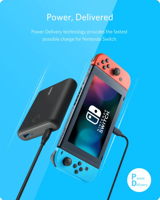 Anker PowerCore 13400 Nintendo Switch Edition -Black