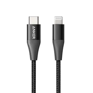 Anker PowerLine  II USB C to Lightning Cable Braided Nylon Fast Charging 3ft/0.9m Cable A8652