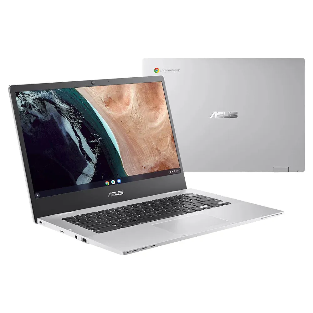 Asus Intel Celeron 14" 4GB/64GB Chromebook Bundle - Transparent Silver | BTS006