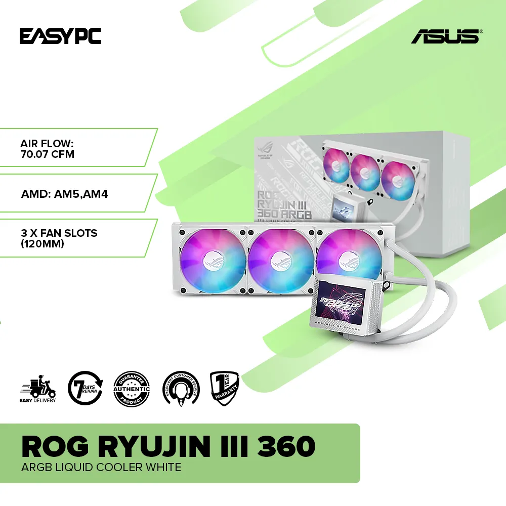 Asus ROG RYUJIN III 360 ARGB Liquid Cooler White