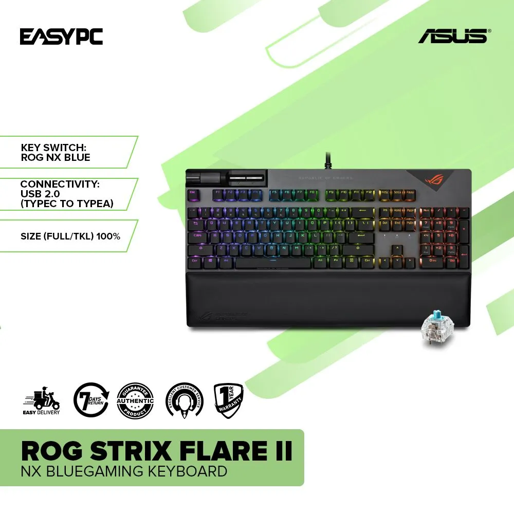 Asus ROG Strix Flare II NX Blue Gaming Keyboard