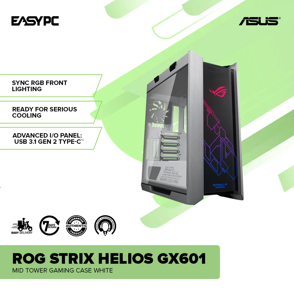 ASUS ROG STRIX HELIOS GX601 Mid Tower Gaming Case White