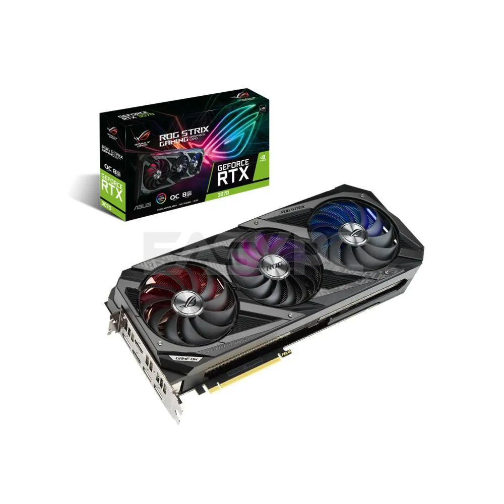 Asus ROG Strix NVIDIA® GeForce RTX 3070 V2 OC Gaming 8gb 256bit GDdr6 Gaming Videocard LHR