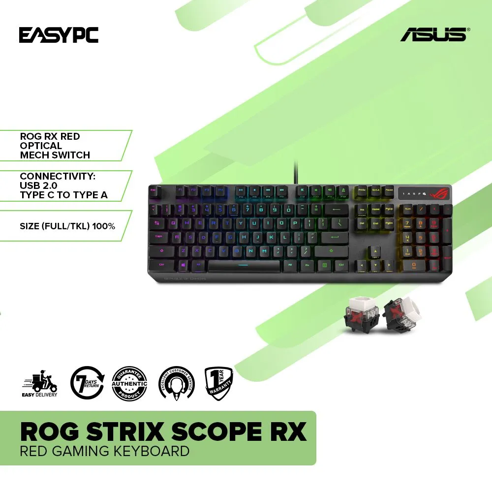 Asus ROG Strix Scope RX Red Gaming Keyboard