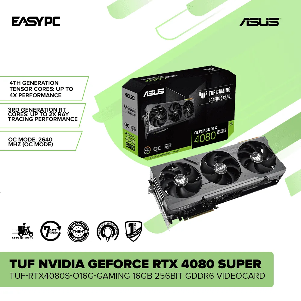 Asus TUF Nvidia Geforce RTX 4080 Super TUF-RTX4080S-O16G-GAMING 16GB 256bit GDDR6 Videocard