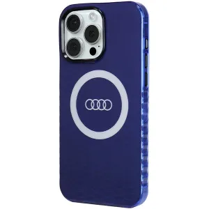 Audi IML Big Logo Hard Case with MagSafe for iPhone 15 Pro Max 6.7" Blue - AU-IMLMIP15PM-Q5/D2-BE