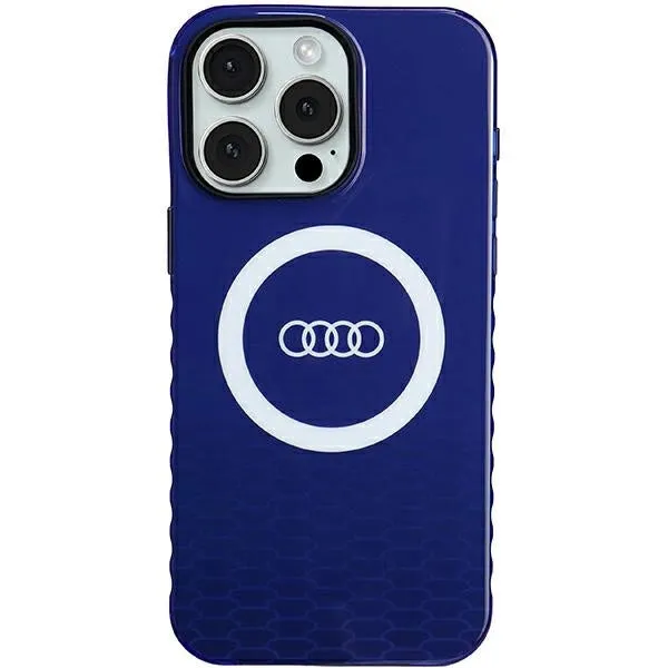 Audi IML Big Logo Hard Case with MagSafe for iPhone 15 Pro Max 6.7" Blue - AU-IMLMIP15PM-Q5/D2-BE