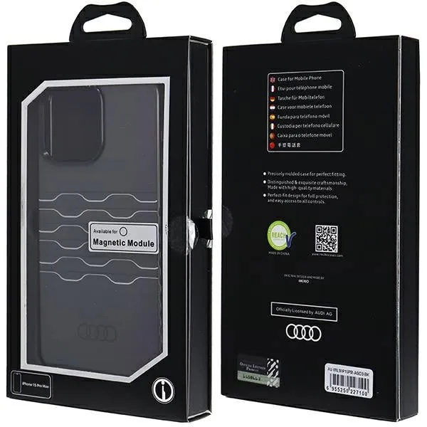 Audi IML Hard Case with MagSafe for iPhone 15 Pro Max 6.7" Black - AU-IMLMIP15PM-A6/D3-BK