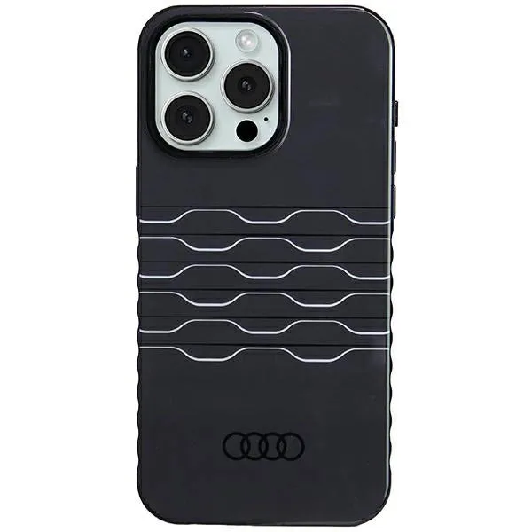 Audi IML Hard Case with MagSafe for iPhone 15 Pro Max 6.7" Black - AU-IMLMIP15PM-A6/D3-BK