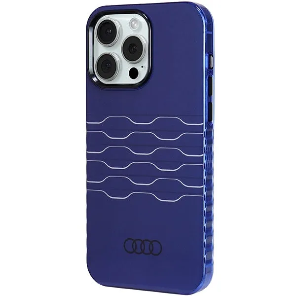 Audi IML Hard Case with MagSafe for iPhone 15 Pro Max 6.7" Blue - AU-IMLMIP15P-A6/D3-BE