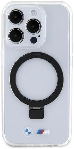 BMW M Series Hardcase with Ring Stand MagSafe for iphone 15 Pro 6.1" Clear - BMHMP15LURST