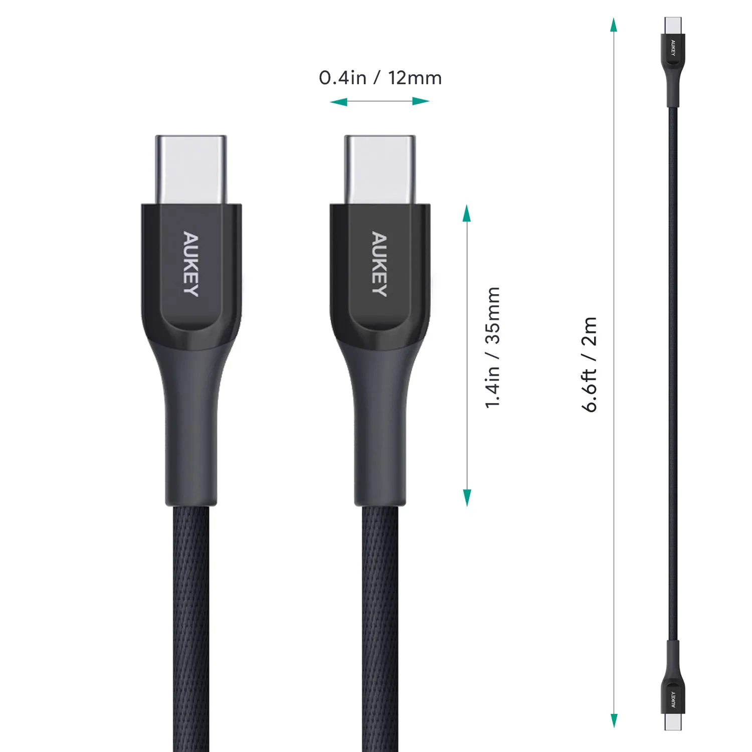 CB-AKC4 USB C To USB C 60W PD Quick Charge Kevlar Cable - 2M