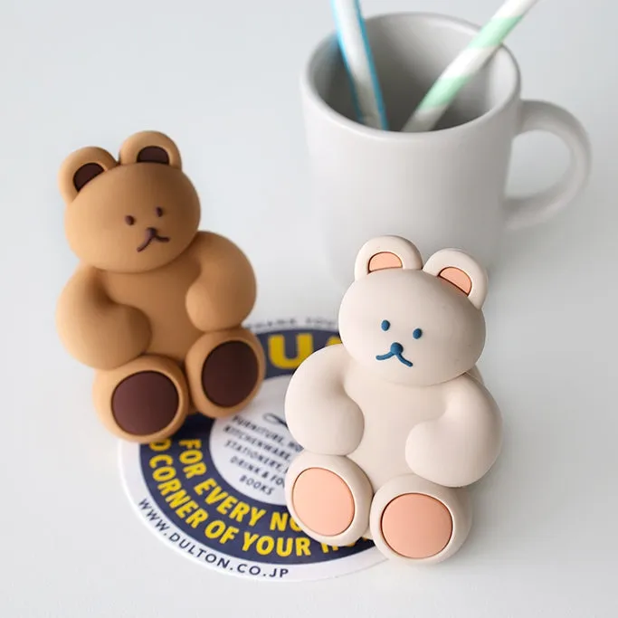 Cute Bear Griptok Cellphone Holder Tablet Stand soft Silicone 3 Step