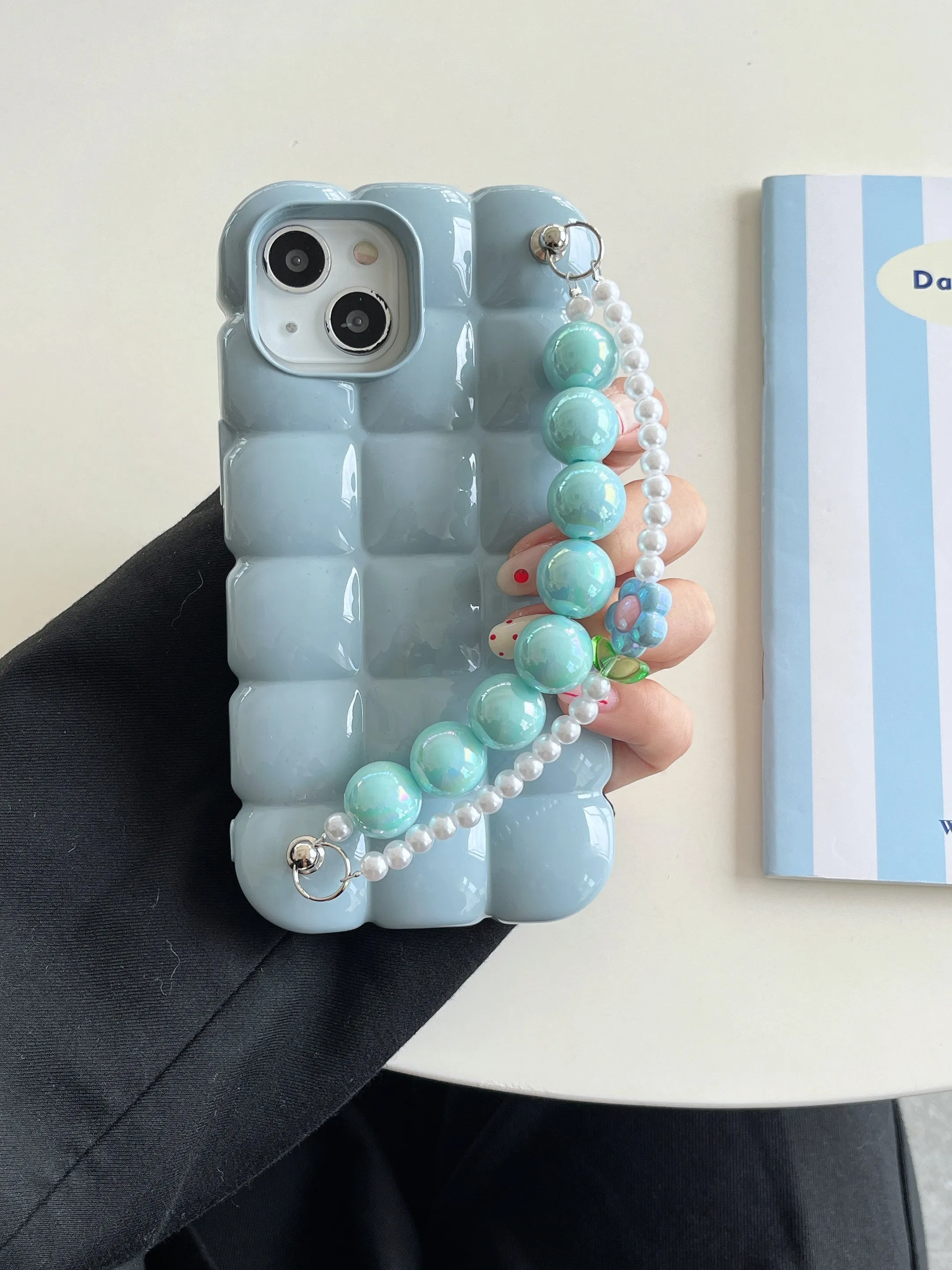 Cute Bubble Shape Silicon iPhone Case With Anti Fall Charm for iPhone