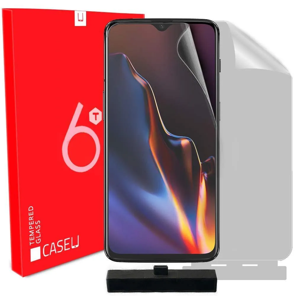 Edge-to-Edge Full Adhesive Plastic Screen-Protector Film with Applicator (OnePlus 6T)