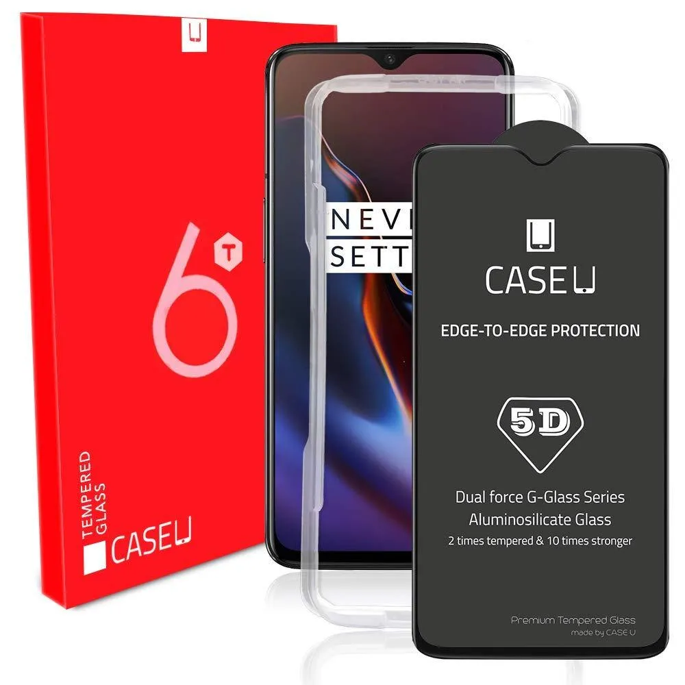 Edge-to-Edge Full Adhesive Tempered Glass with Applicator (OnePlus 6T)