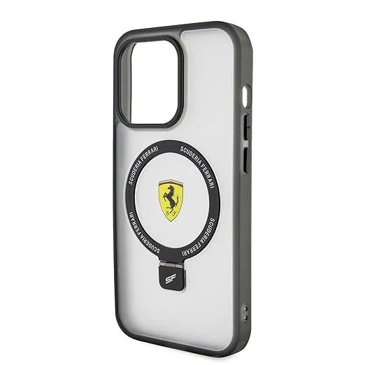 Ferrari Hardcase for iphone 15 Pro 6.1" with MagSafe & Ring Stand Transparent - FEHMP15LUSCAH