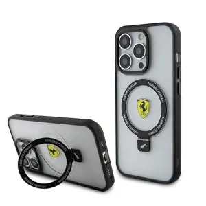 Ferrari Hardcase for iphone 15 Pro 6.1" with MagSafe & Ring Stand Transparent - FEHMP15LUSCAH