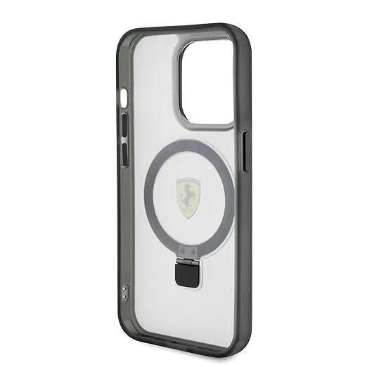 Ferrari Hardcase for iphone 15 Pro 6.1" with MagSafe & Ring Stand Transparent - FEHMP15LUSCAH