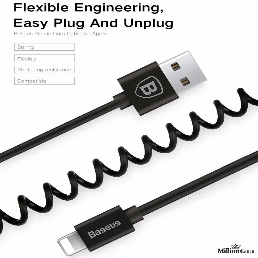 Flexible Spring Data Sync USB Charging Cable