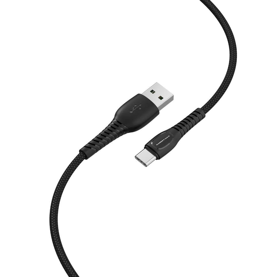 GADGET MAX GMC1221 USB TO TYPE-C CABLE (3A) (1M) - ‌BLACK