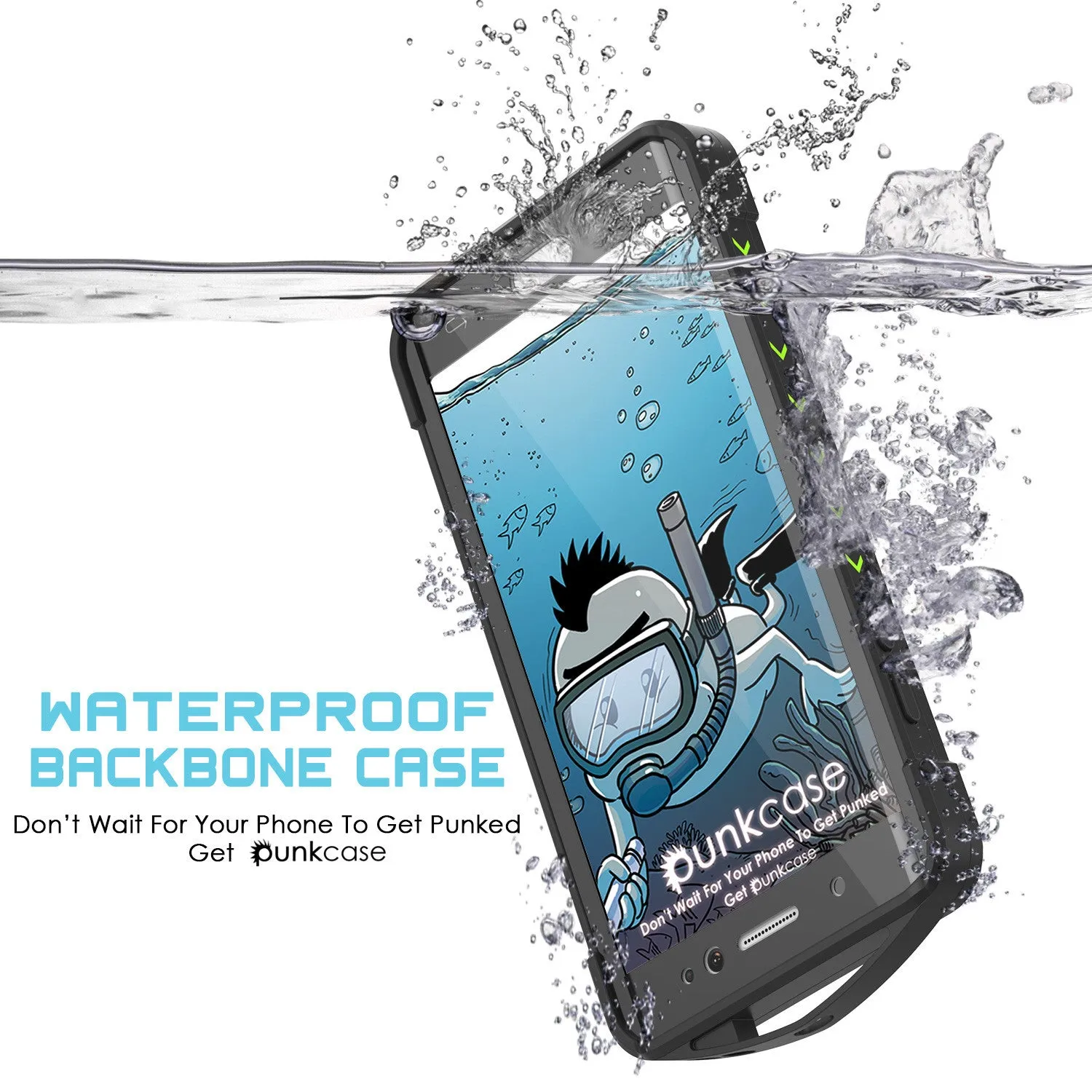 Galaxy Note 7 Waterproof Case, Punkcase WEBSTER Series, Light Green | Heavy Duty Armor Cover