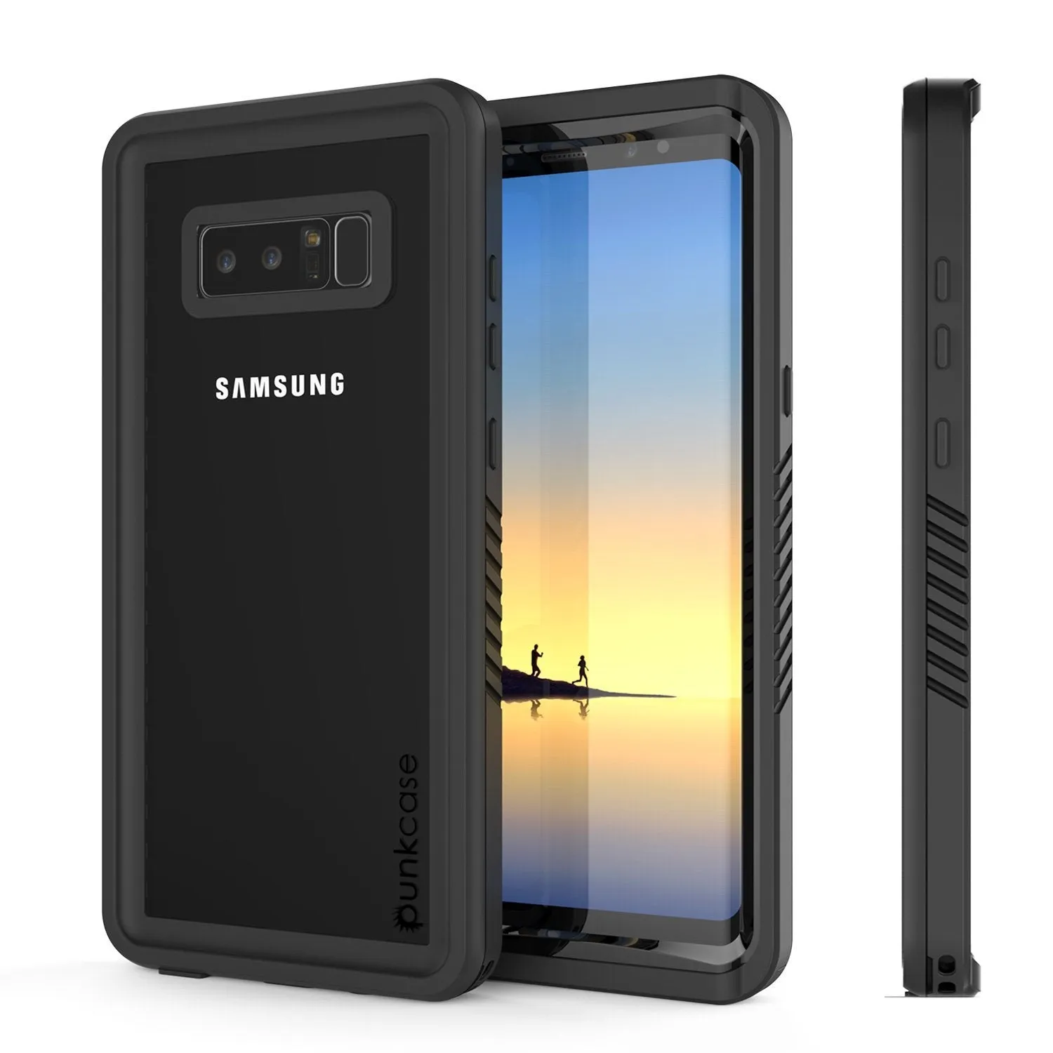 Galaxy Note 8 Anti-Shock Screen Protector Slim-Fit Case [Black]