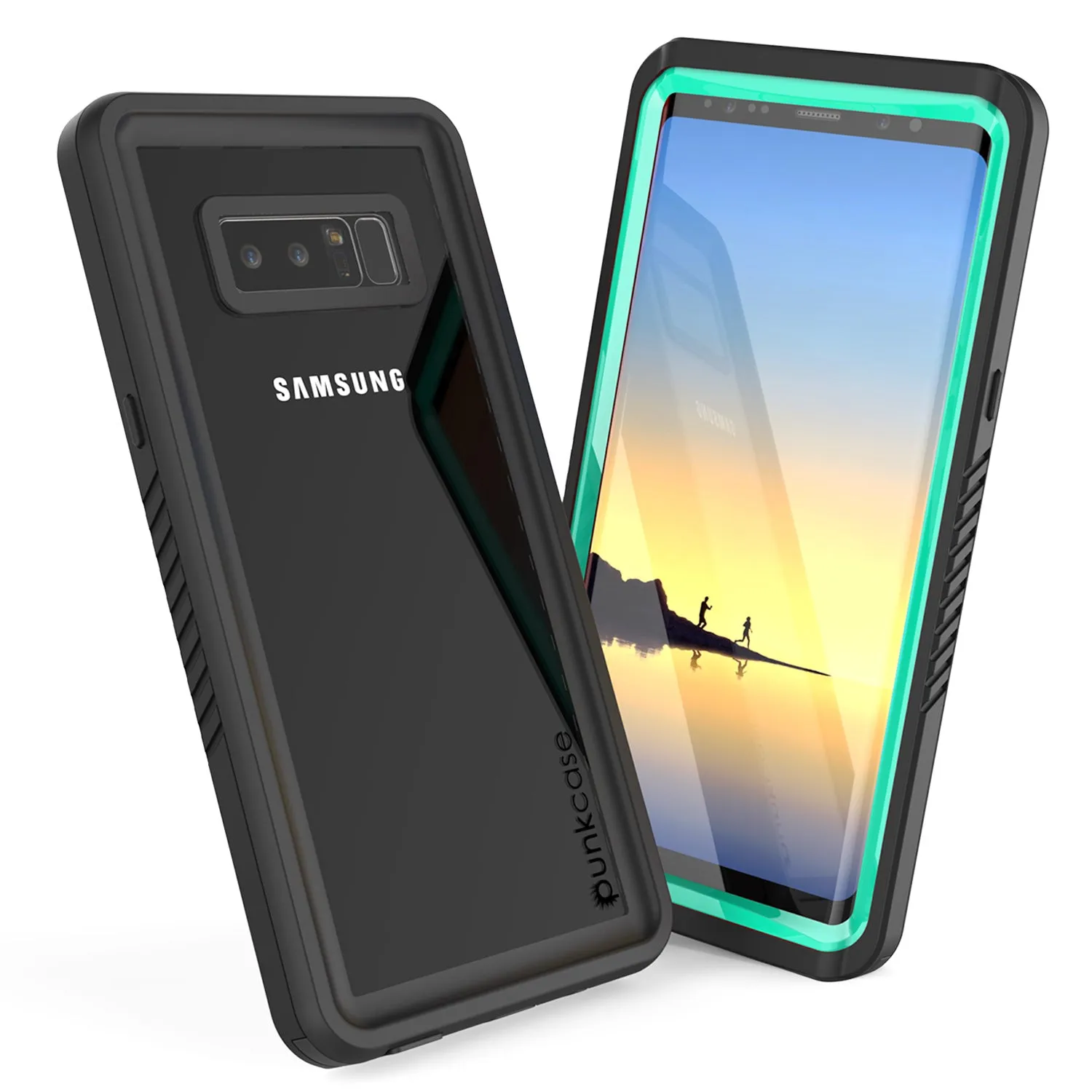 Galaxy Note 8 Anti-Shock Screen Protector Slim-Fit Case [Teal]