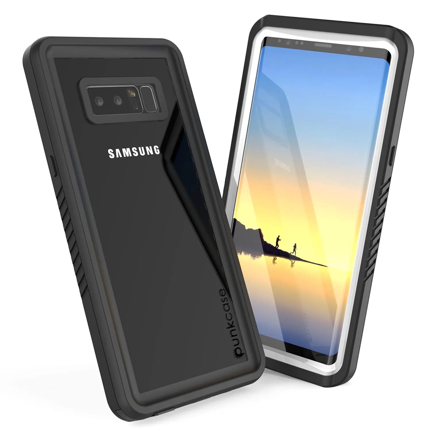 Galaxy Note 8 Anti-Shock Screen Protector Slim-Fit Case [White]