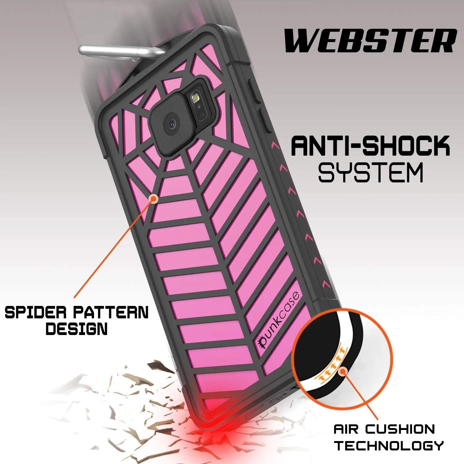 Galaxy Note FE Waterproof Case, Punkcase WEBSTER Series, Pink | Heavy Duty Armor Cover