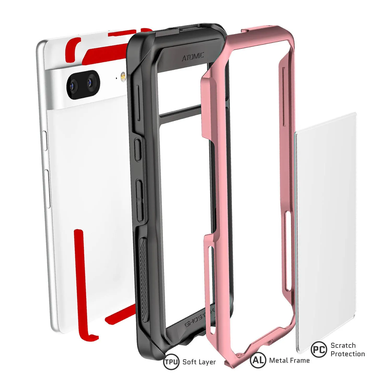 Ghostek Google Pixel 7 Case Atomic Slim Pink