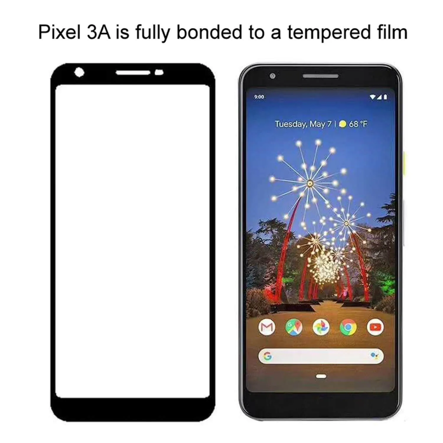 Google Pixel 3a Screen Protector Clear Tempered Glass