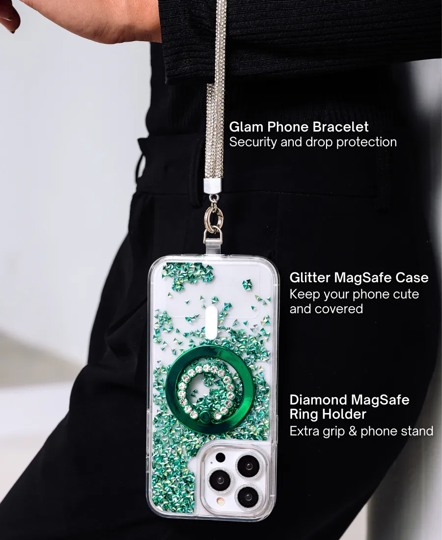 Green Prism Glitter MagSafe Set