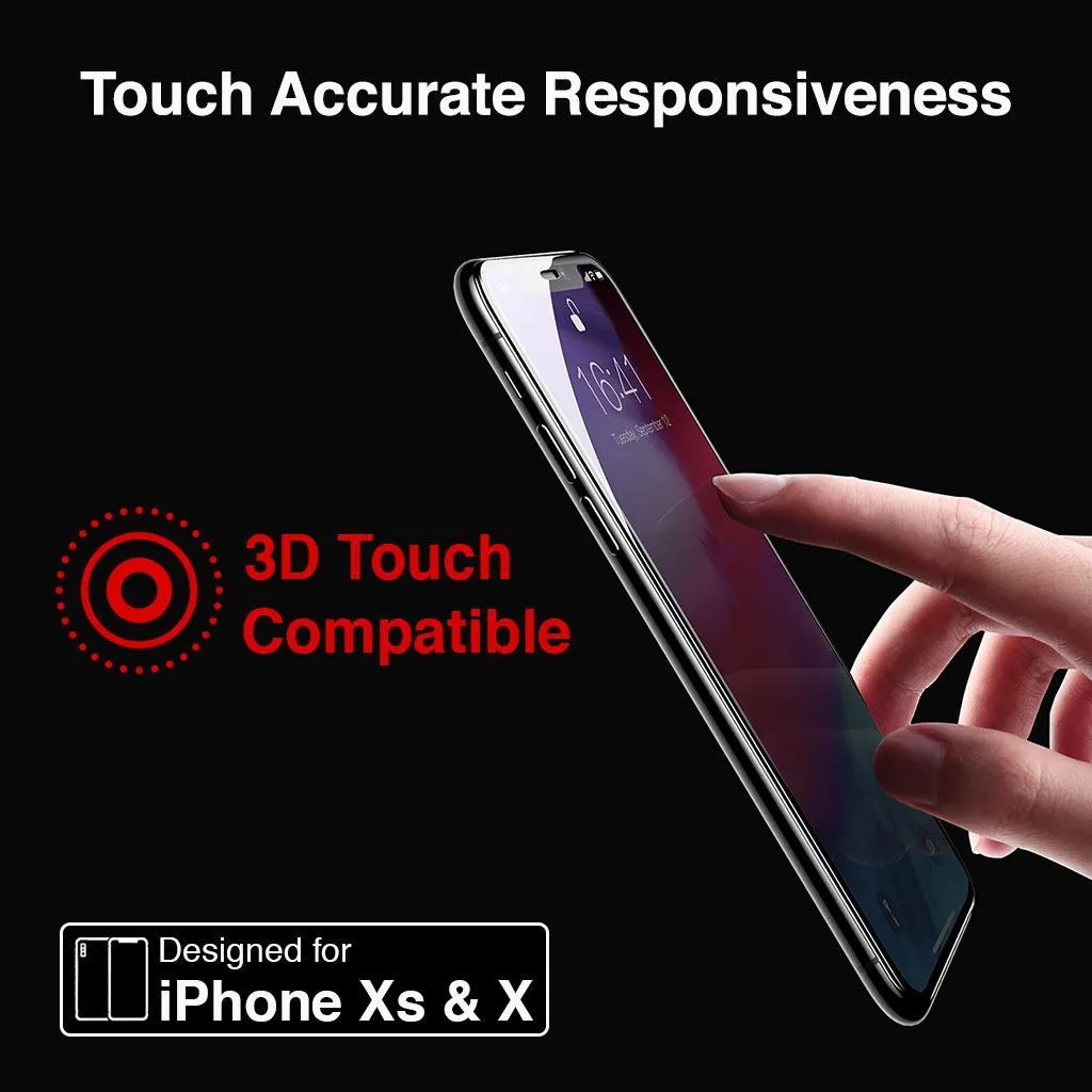 iPhone X /XS Screen Protector - 2 Pack, Clear Tempered Glass