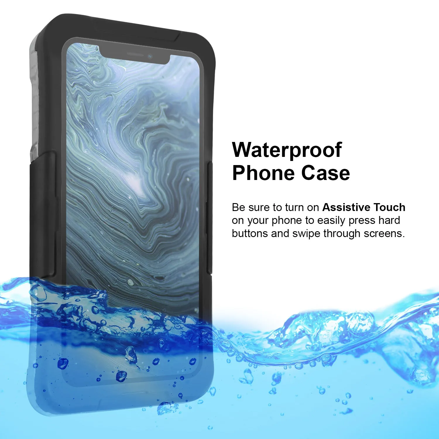 iPhone XS Max Case - Waterproof with Neck Strap